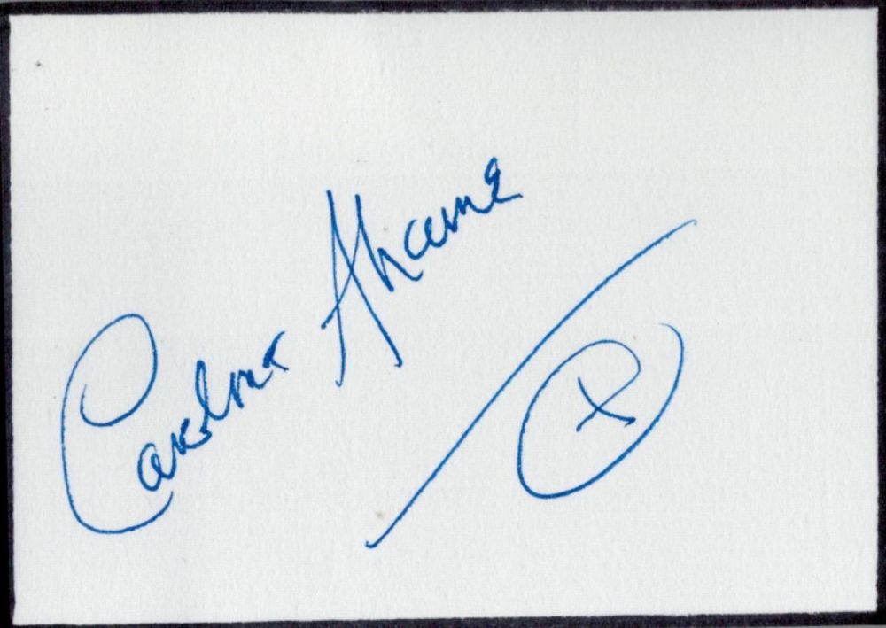 Lot 348: Caroline Aherne Signed Autograph, Comedy Actress, Approx. 4...