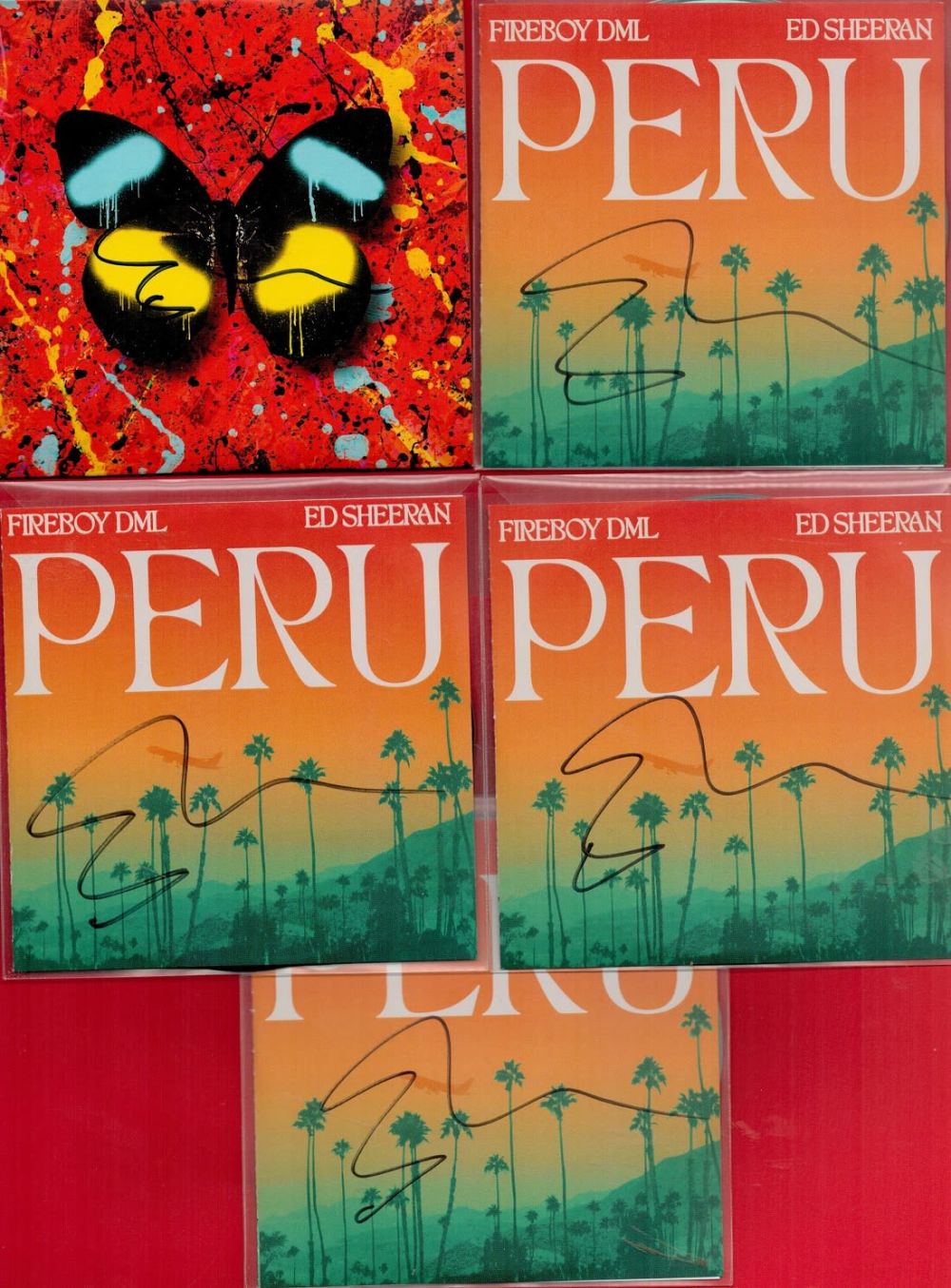 Lot 364: Ed Sheeran Collection of 5 Signed CD's includes...