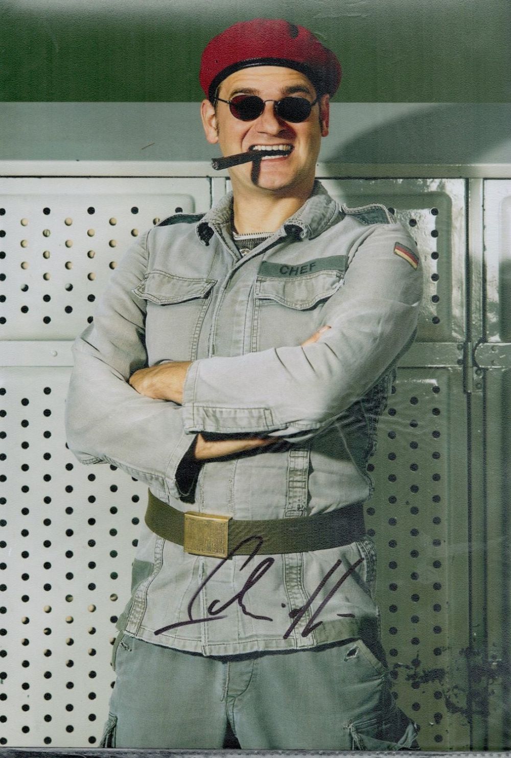 Lot 371: Holger Muller Signed Colour Photo, Film Actor-Ausbilder-Scmidt, Approx....
