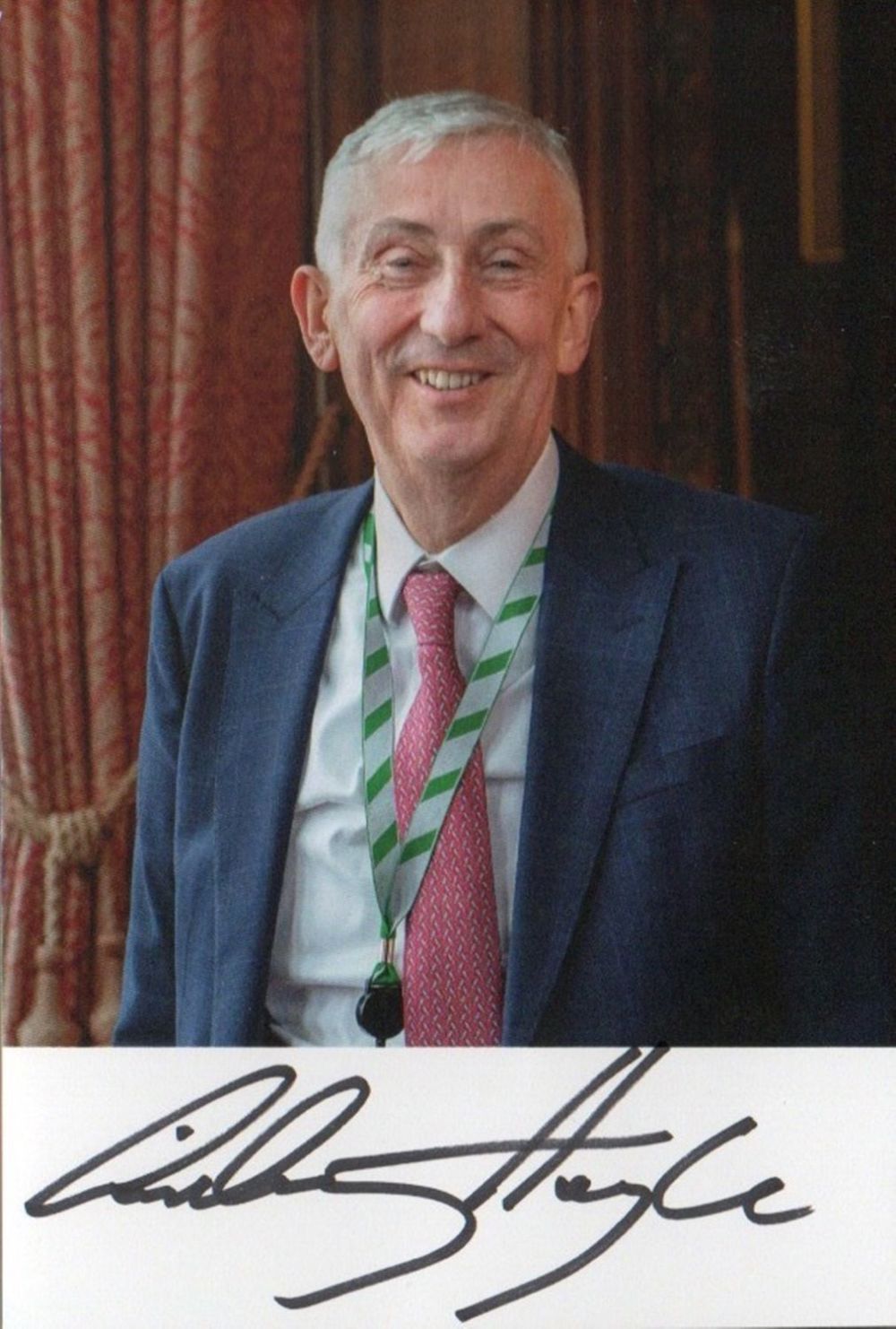 Lot 406: Sir Lindsay Hoyle. P/C sized picture of the...