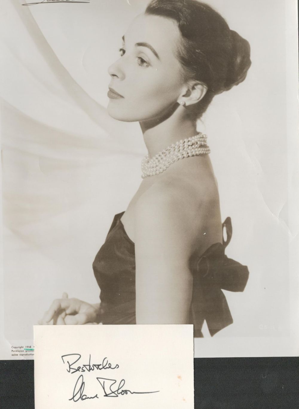 Lot 445: English Actress Claire Bloom Signed Signature Card With...