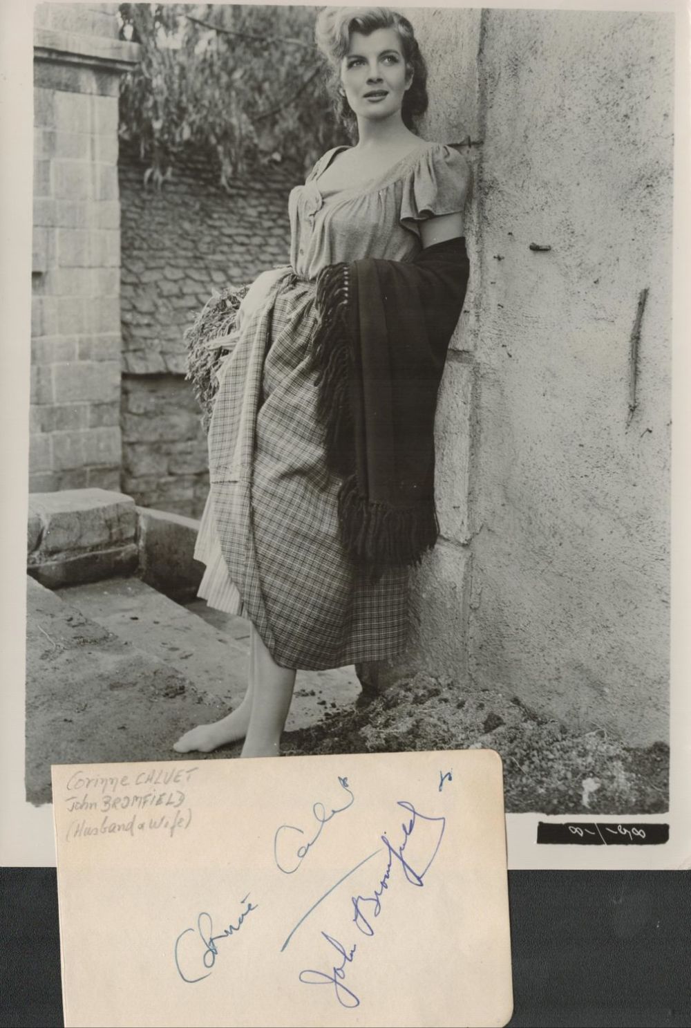Lot 446: French Actress Corinne Calvet and John Bromfield Signed...
