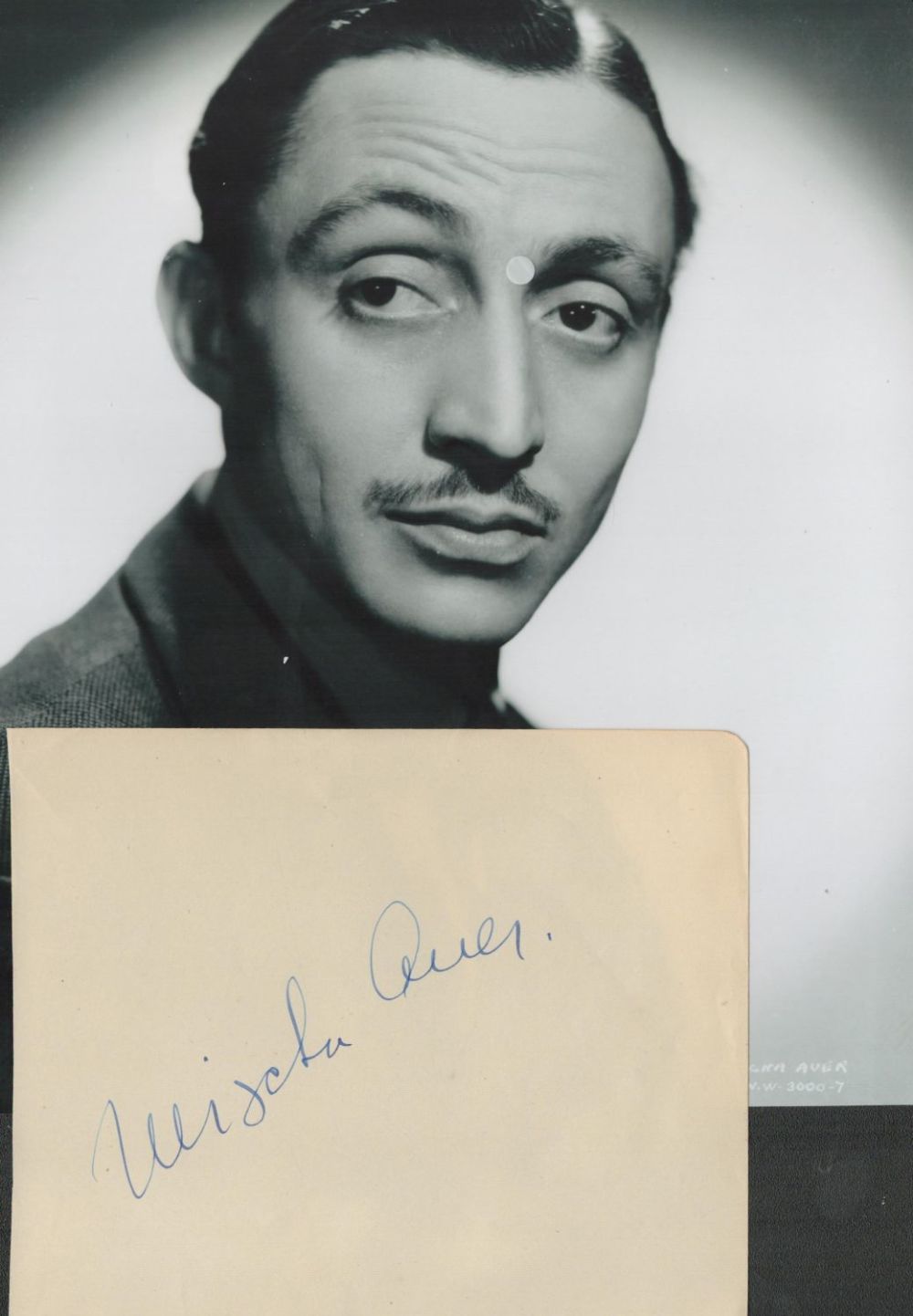 Lot 453: Hollywood Star Mischa Auer Signed Autograph album Page...