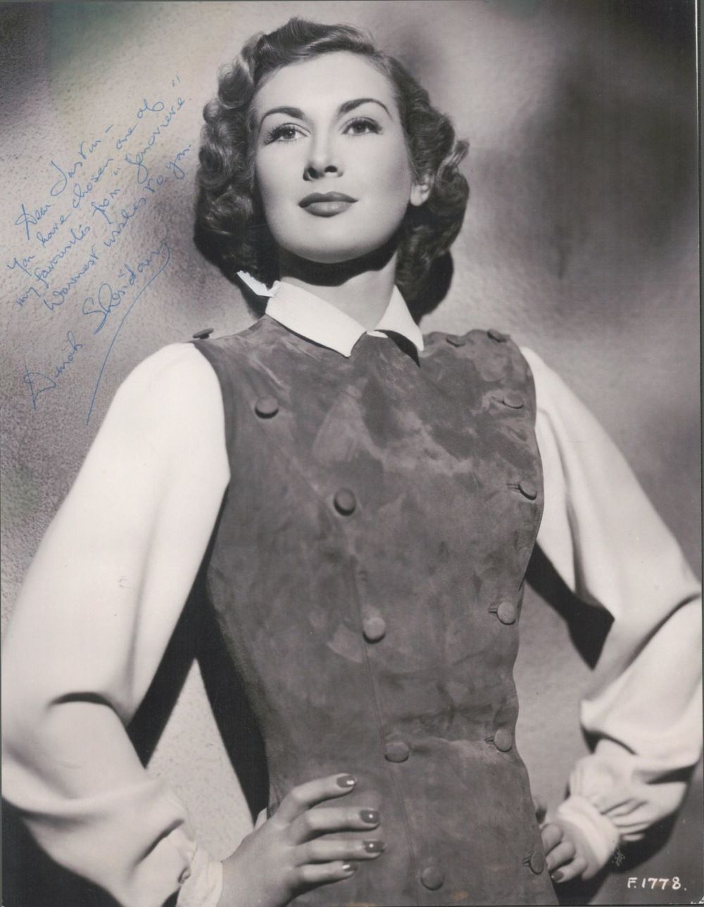 Lot 457: English Actress Dinah Sheridan Signed 11 x 8....