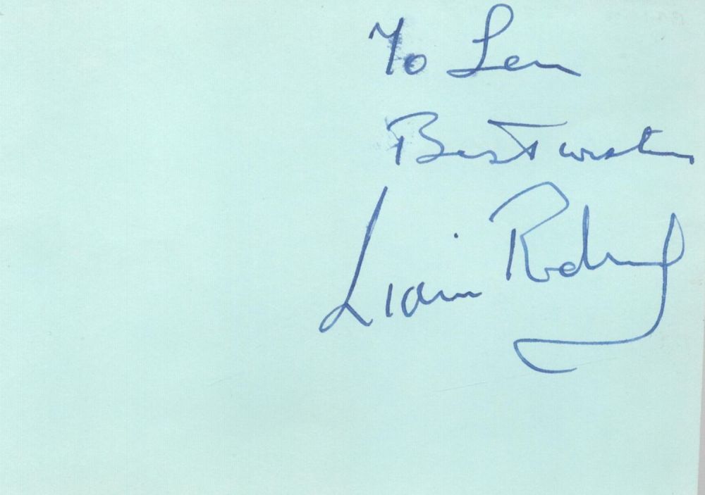 Lot 461: Irish Actor Liam Redmond Signed 5 x 4...