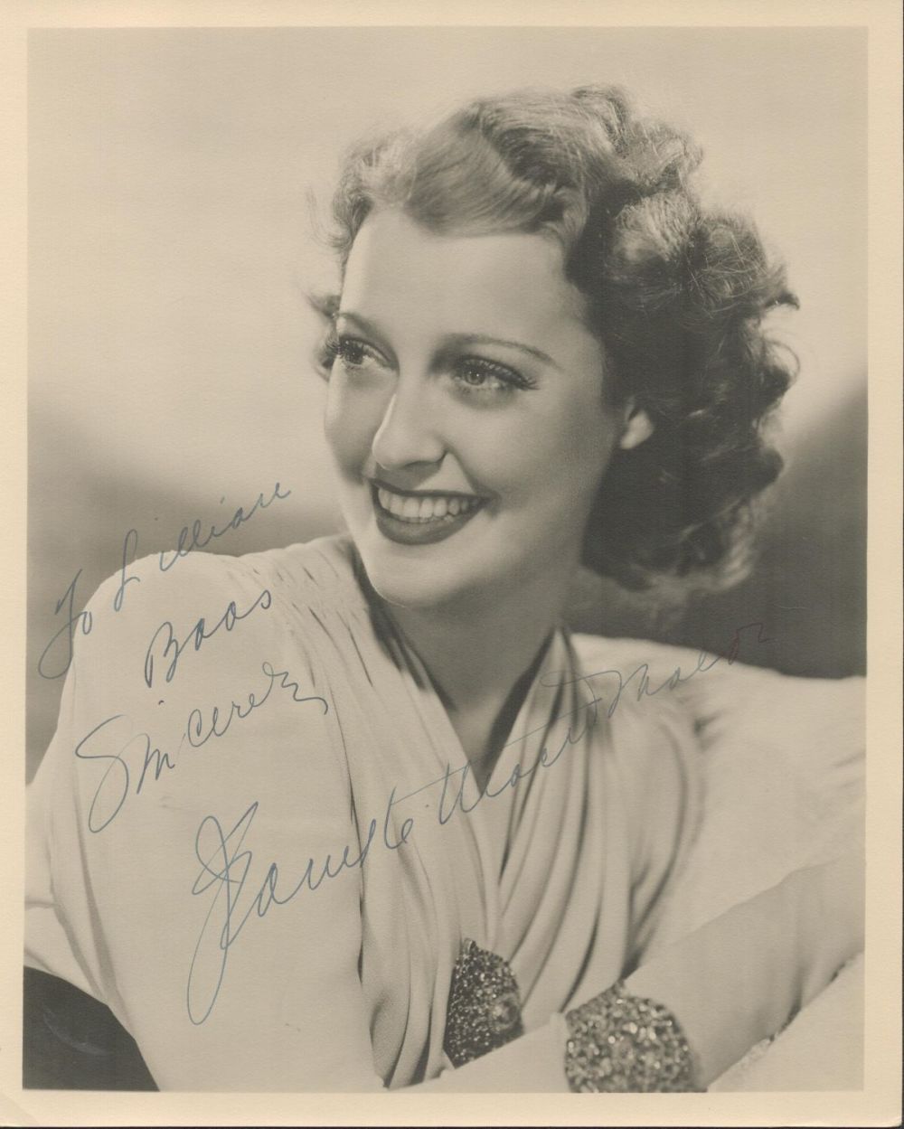 Lot 464: American Singer and Actress Jeanette Macdonald Signed 10...