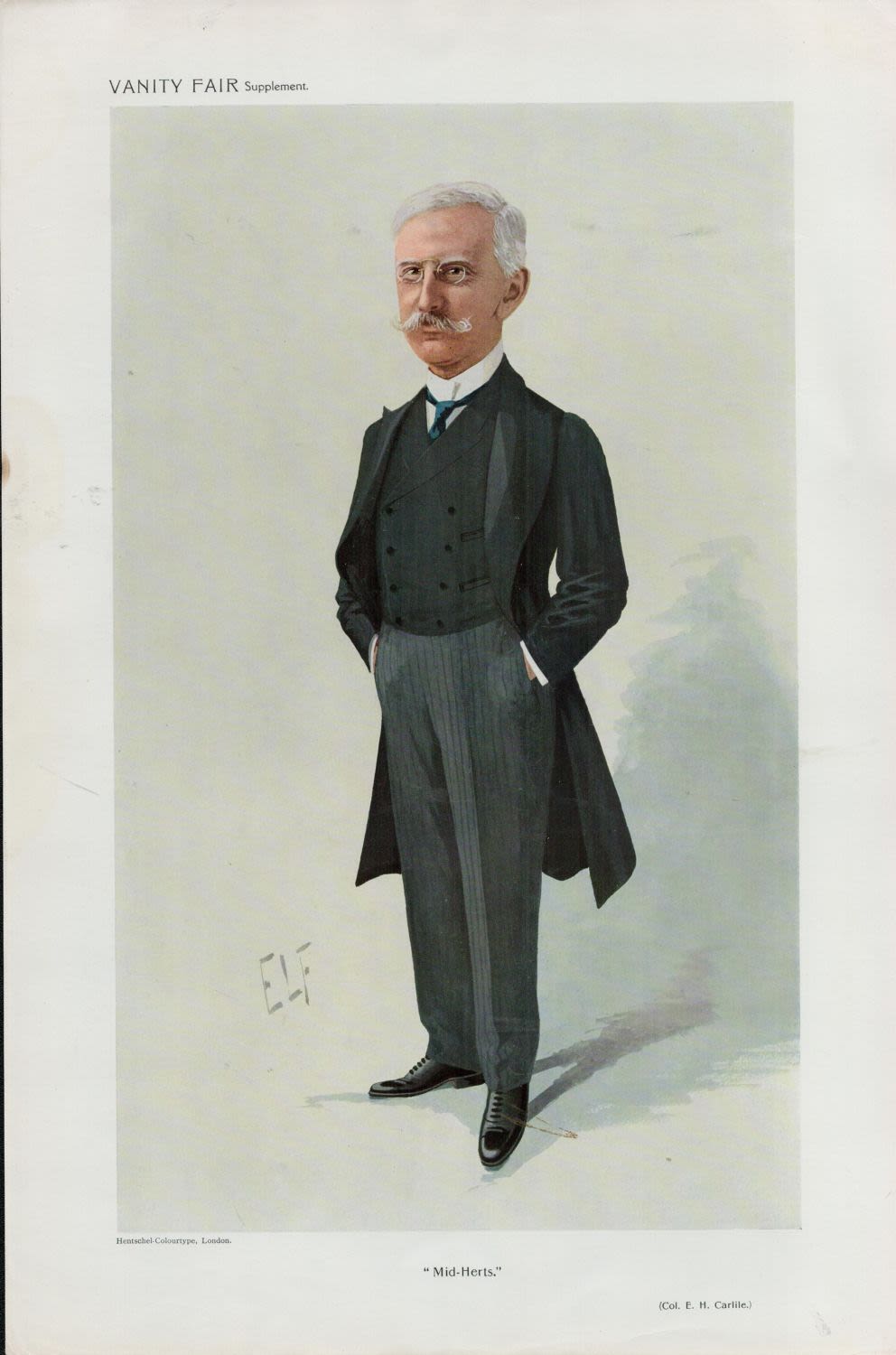 Lot 501: Vanity Fair Print. Title Mid Herts Subject Col...