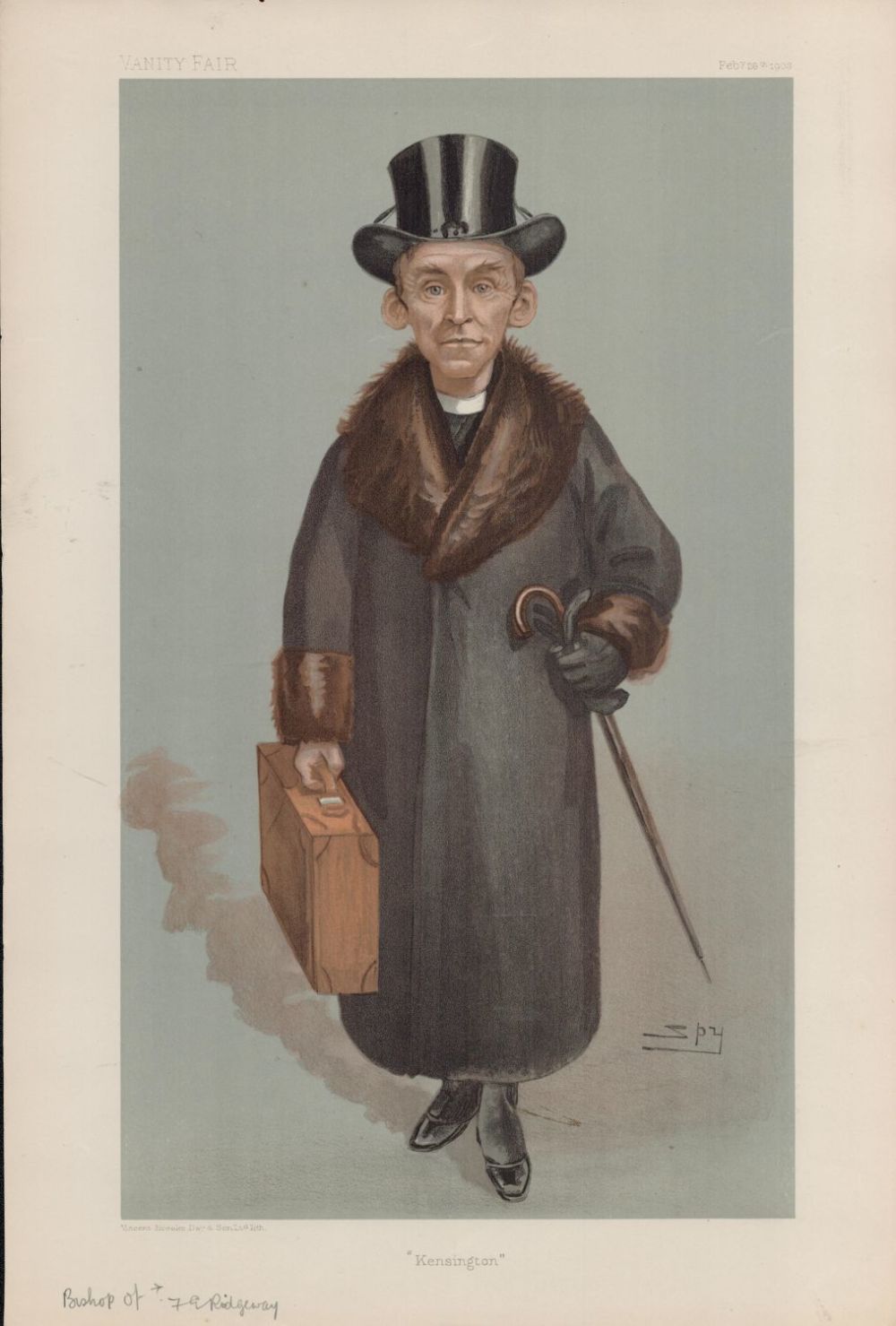 Lot 502: Vanity Fair Print. Title Kensington Subject Frederick Ridgeway...
