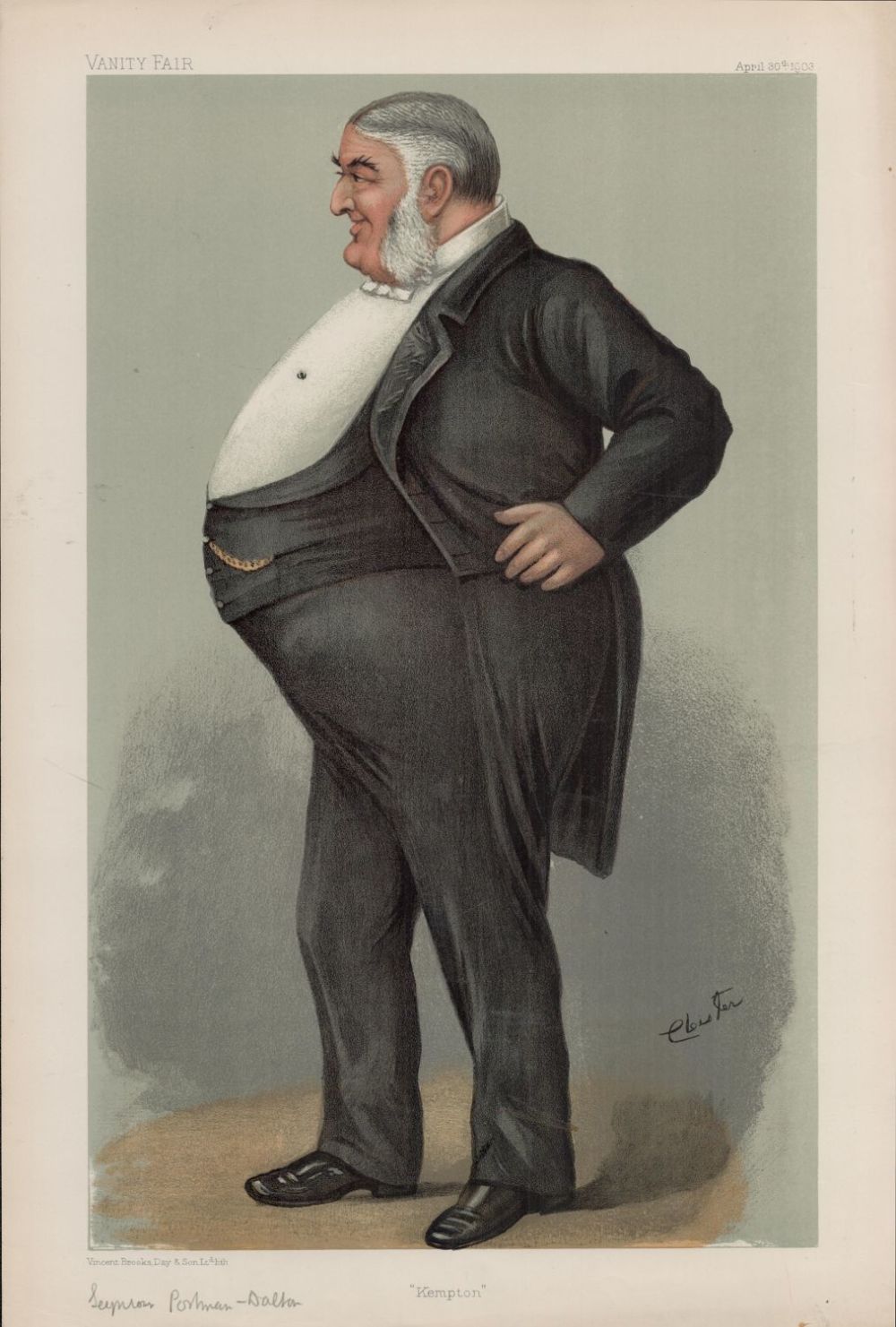 Lot 517: Vanity Fair Print. Title Kempton Subject Seymour Berkeley...