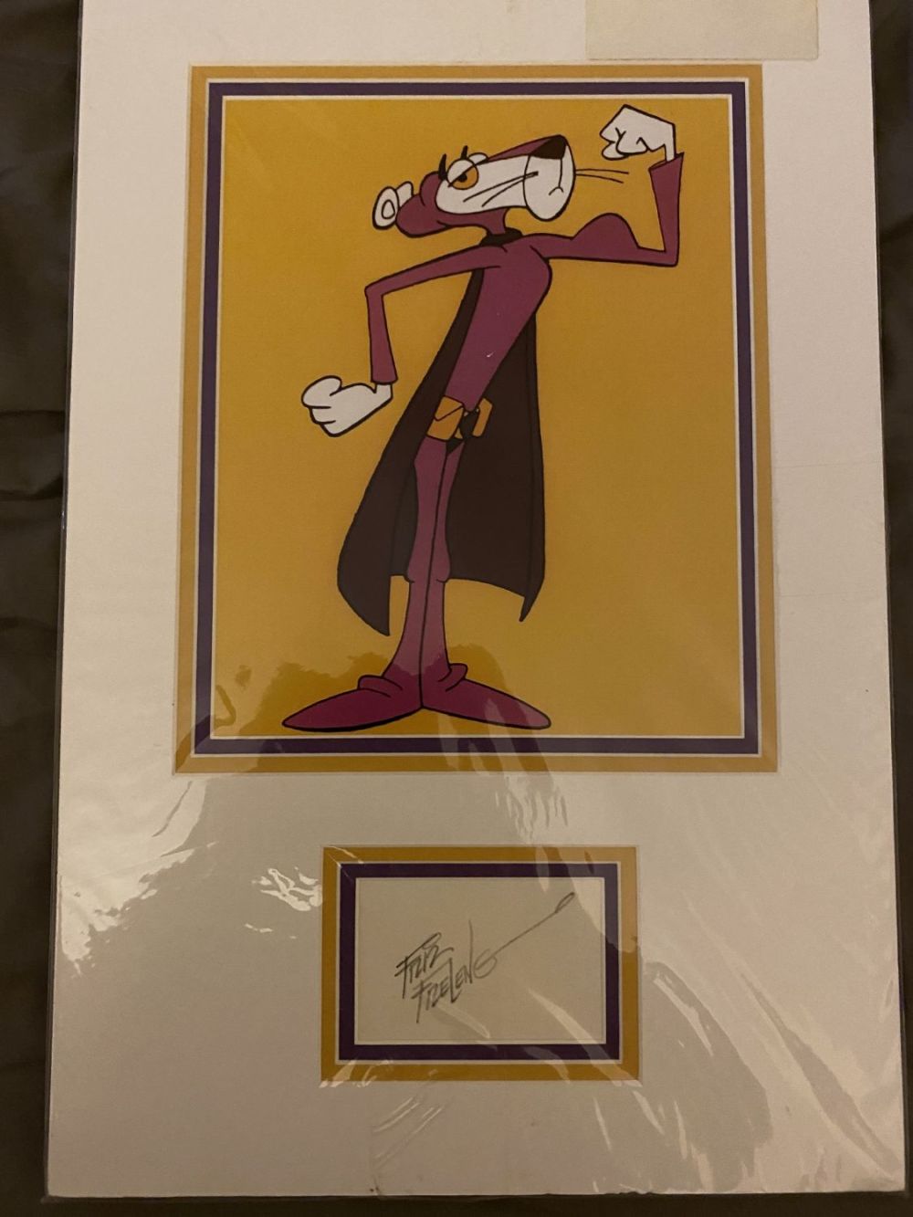 Lot 573: The Pink Panther 14x11 inch display with the...