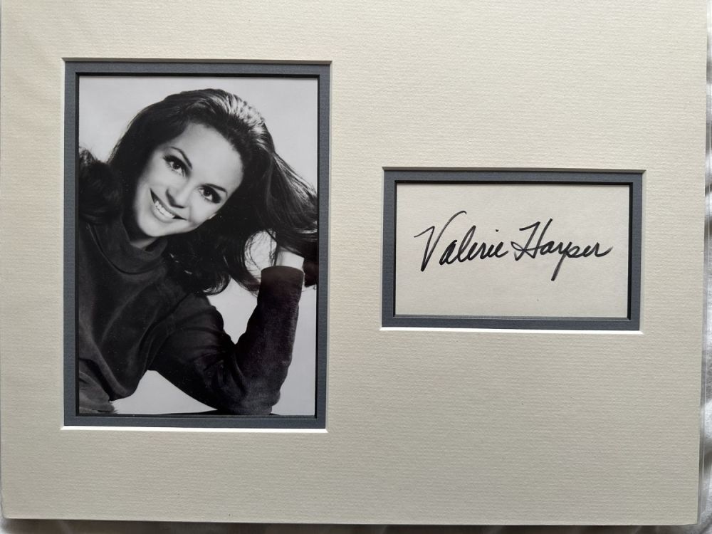 Lot 584: Valerie Harper 12x10 display piece, mounted to a...