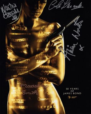 007 James Bond anniversary 8x10 photo signed by Bond girl Madeline Smith, Martine Beswick, the
