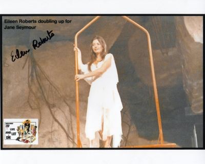 007 James Bond actress Eileen Roberts signed 8x10 Live and Let Die photo. Good condition. All