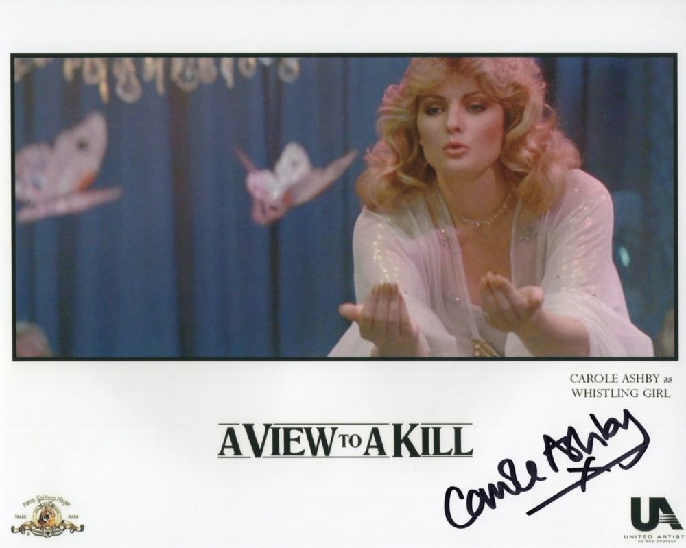 007 James Bond movie A View to a Kill 8x10 photo signed by Carole Ashby. Good condition. All 