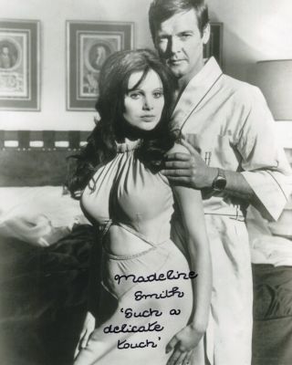 007 James Bond movie Live and Let Die 8x10 photo signed by Bond girl Madeline Smith, who has