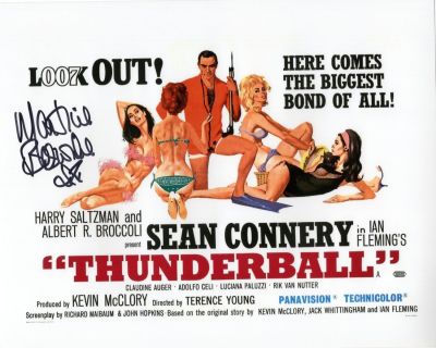 007 James Bond movie Thunderball 8x10 photo signed by Bond girl Martine Beswick. Good