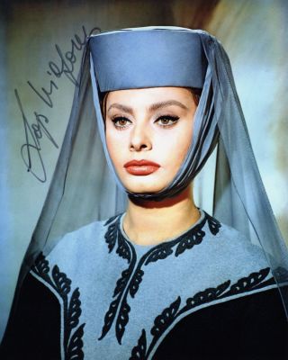 Sophia Loren signed 8x10 photo from the epic movie El Cid. Good condition. All autographs come