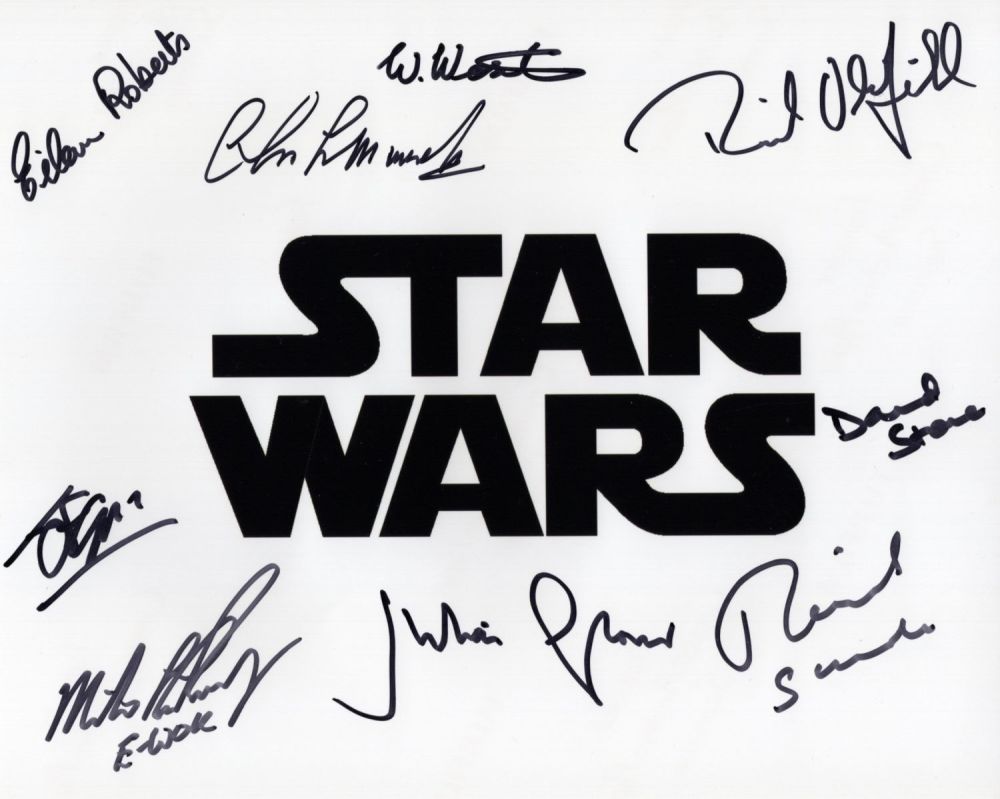 Lot 663: Star Wars 8x10 photo signed by EIGHT actors...