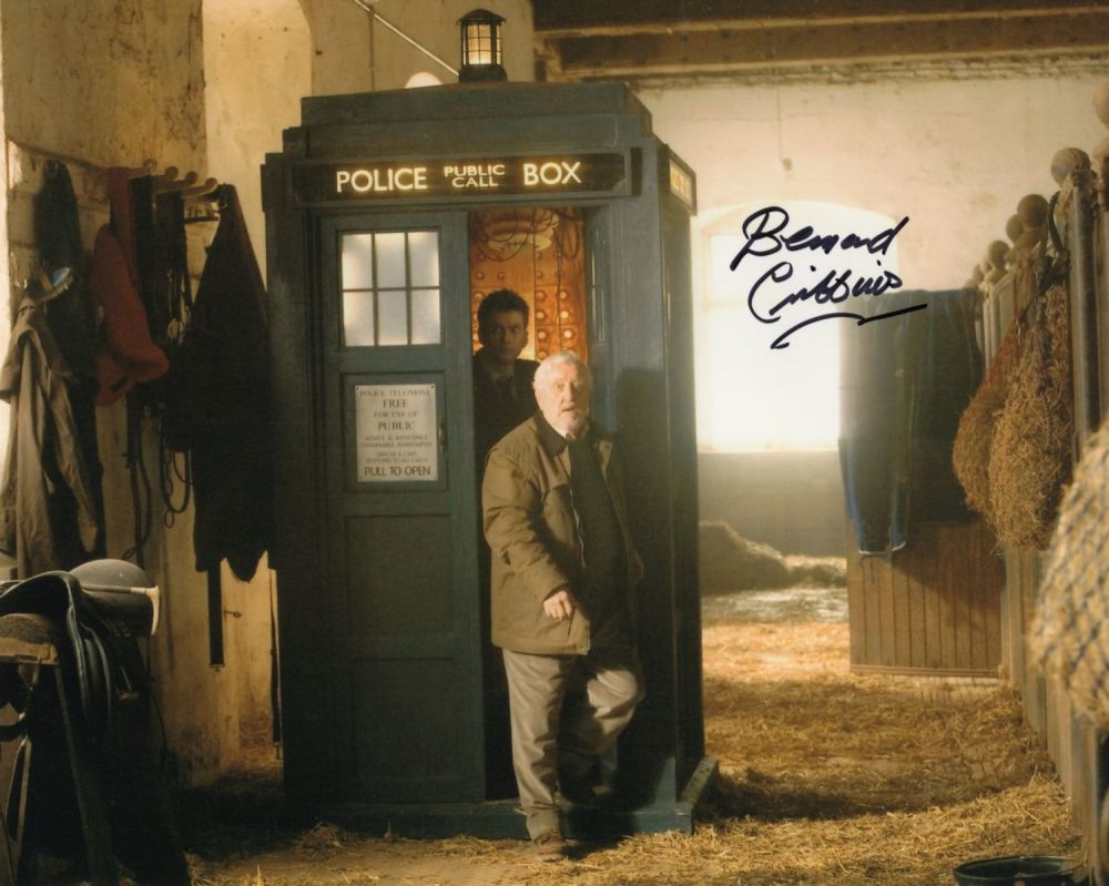 Lot 681: Doctor Who Wilf Mott scene 8x10 photo signed...