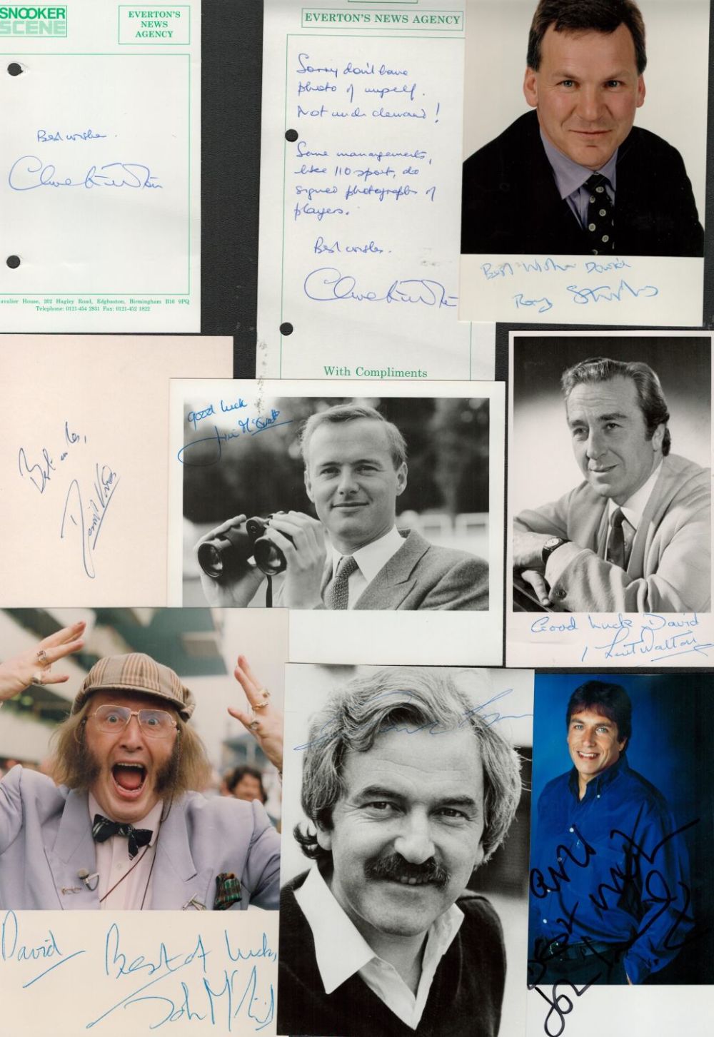 Lot 127: Sport Commentators a collection of signed postcards and...