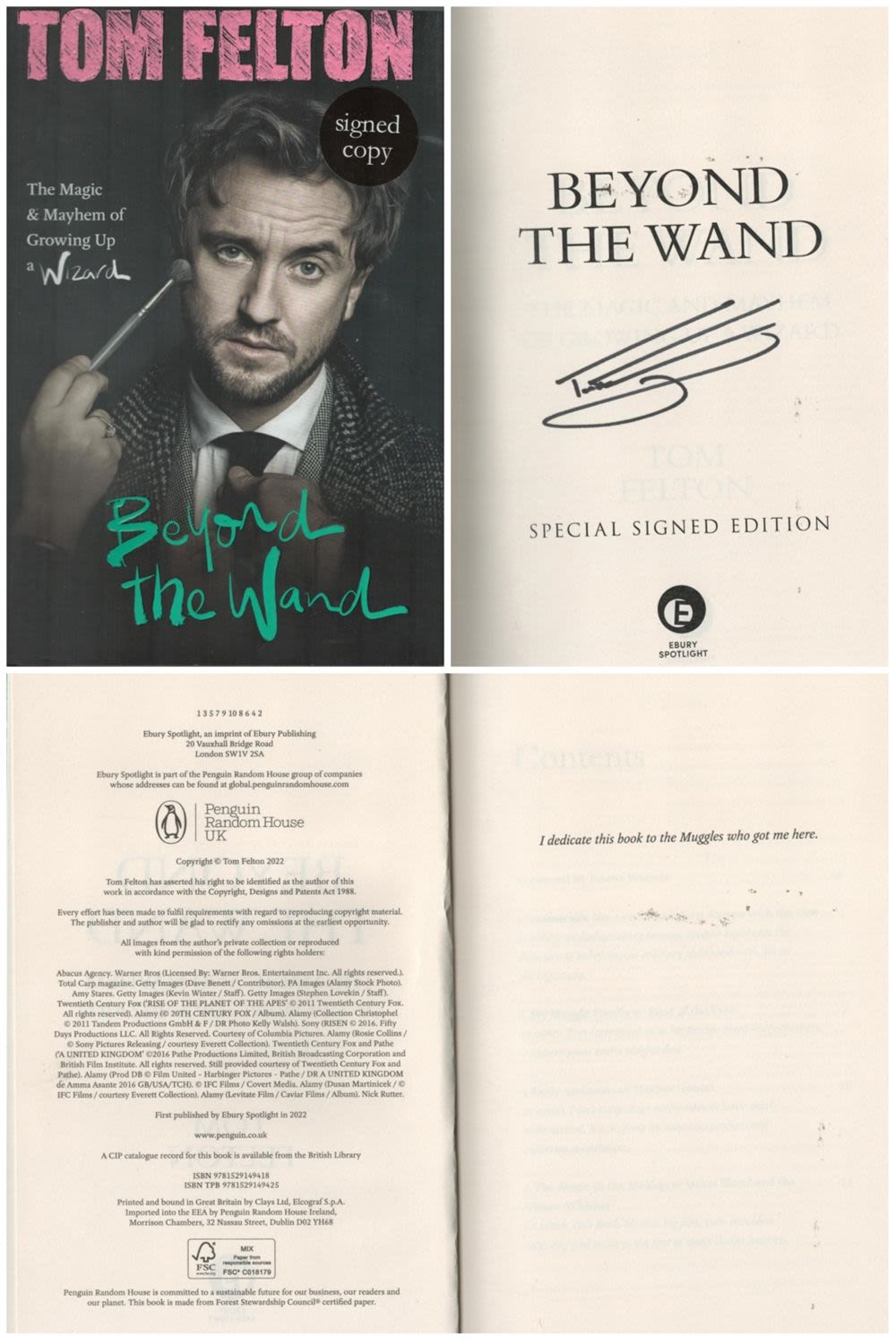 Lot 158: Tom Felton signed Beyond the Wand: The Magic...