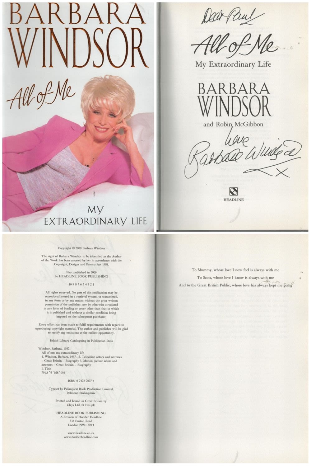 Lot 167: Barbara Windsor signed All Of Me, My Extraordinary...