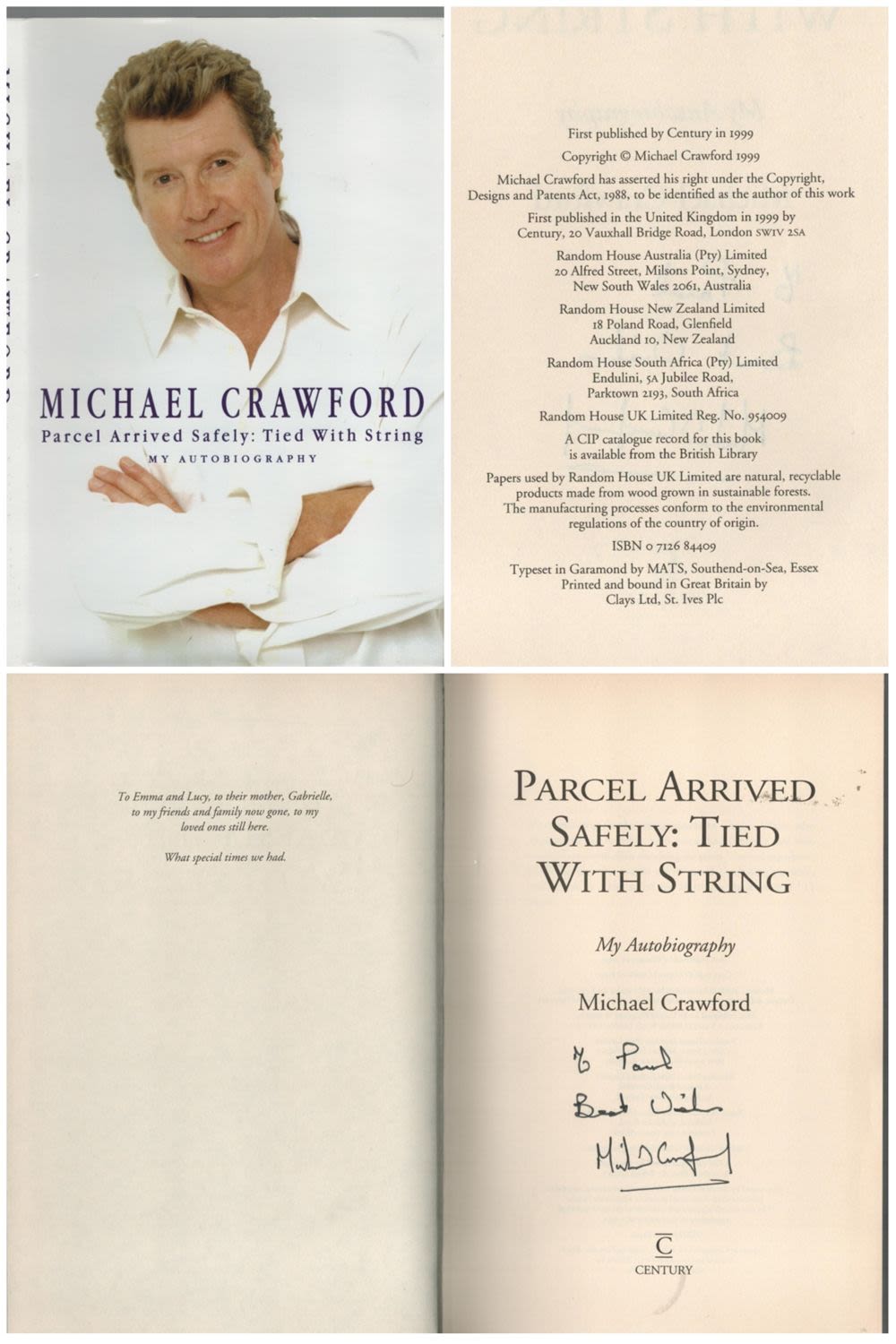 Lot 169: Michael Crawford signed Parcel Arrived Safely: Tied With...