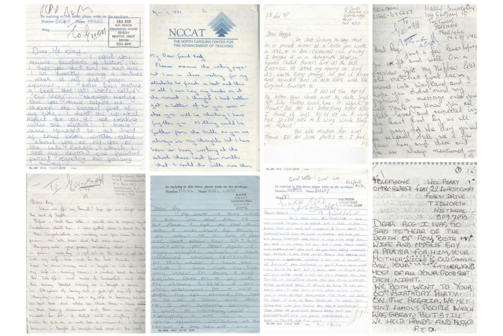 Lot 117: Reggie Kray Collection of Letters. 8 Letters All...