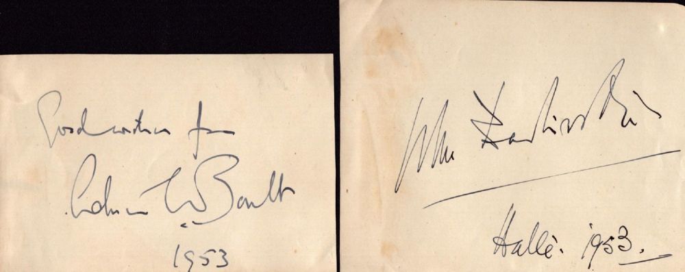 Lot 119: Music Conductor lot 2 signed album pages by...