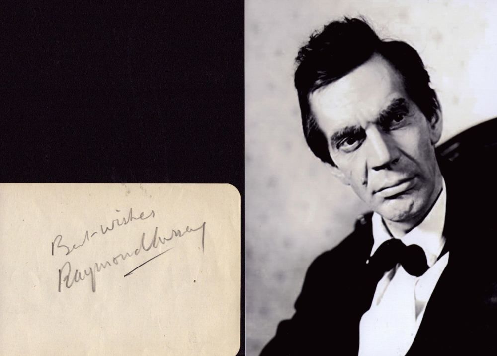 Lot 124: Raymond Massey (1896-1993) Actor Signed Vintage Album Page...