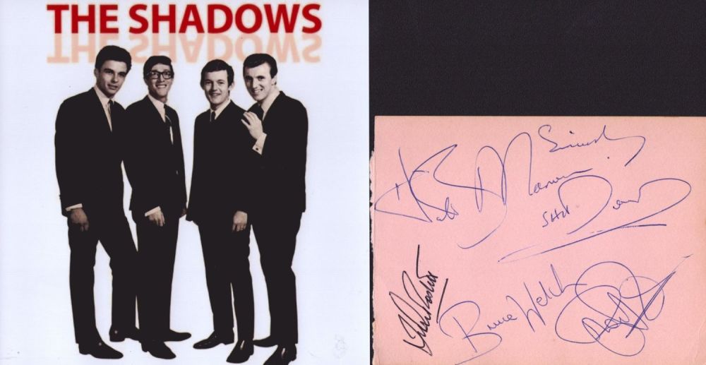 Lot 127: The Shadows 1960s Band Fully Signed Vintage Album...