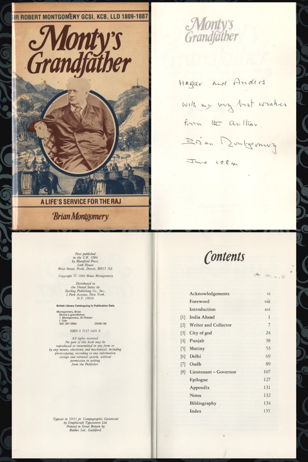 Lot 138: Brian Montgomery signed hardback book titled Montys Grandmother...