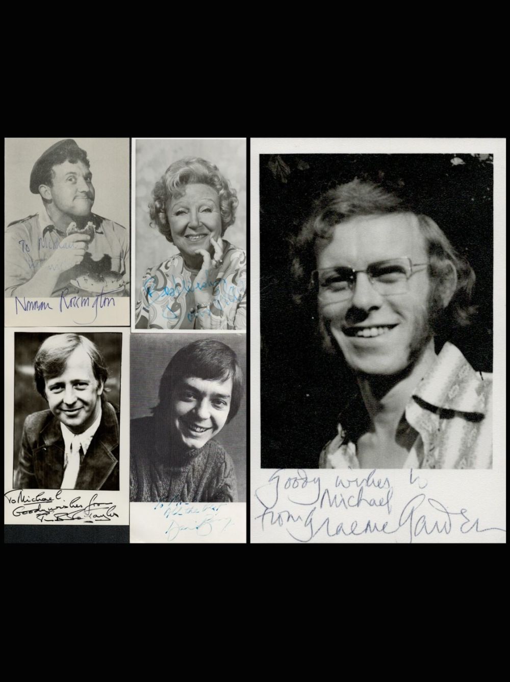 Lot 147: Comedy, a collection of 5 signed vintage photos,...