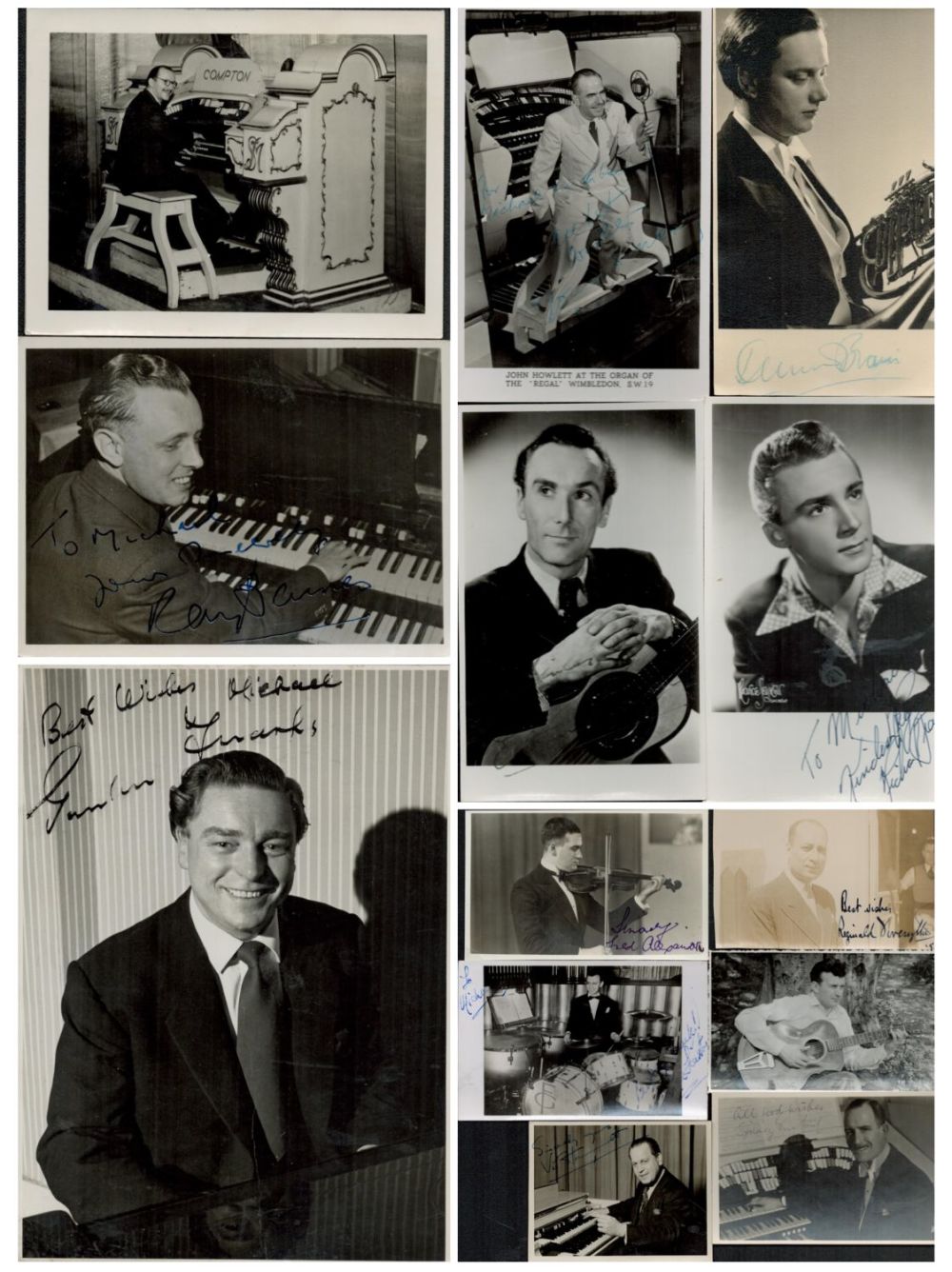 Lot 149: Music, a collection of 13 signed vintage photos...