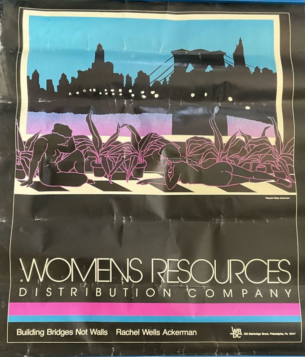 Lot 169: Womens Resources distribution company Poster. Building Bridges Not...