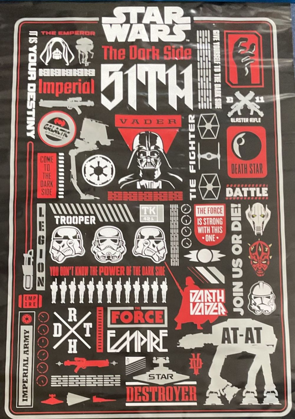 Lot 181: Star Wars The Dark Side Sith poster. ROLLED....