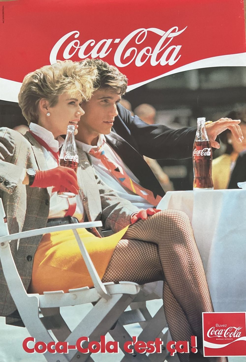 Lot 185: Coca-Cola Advertisement poster. ROLLED. 23X16IN. Good condition. All...