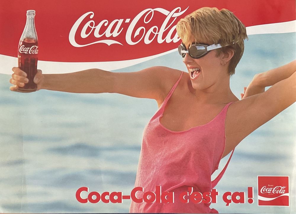 Lot 186: Coca-Cola Advertisement poster. ROLLED. 17X13IN. Good condition. All...
