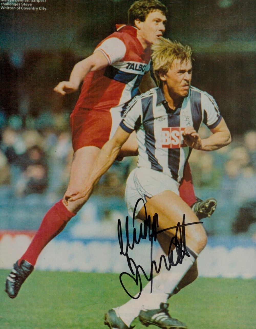 Lot 217: Martyn Bennett signed 10x8 colour photo. Bennett (born...