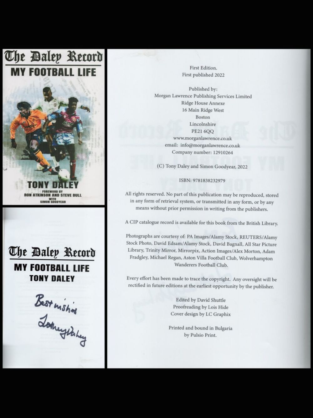 Lot 233: Tony Daley signed The Daley Record - My...