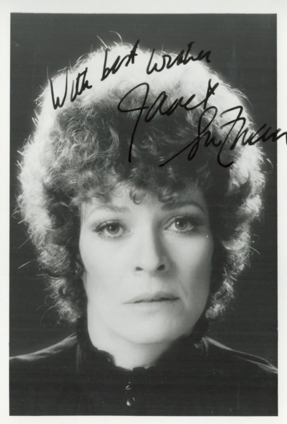 Lot 312: Janet Suzman Signed Promo Black and White Photo...
