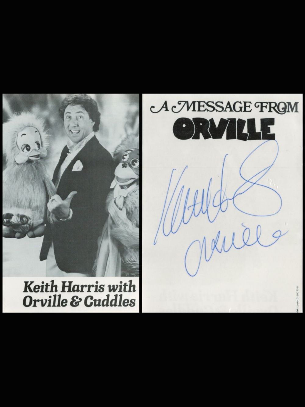 Lot 317: Keith Harris Signed Black and White Promo Photo...