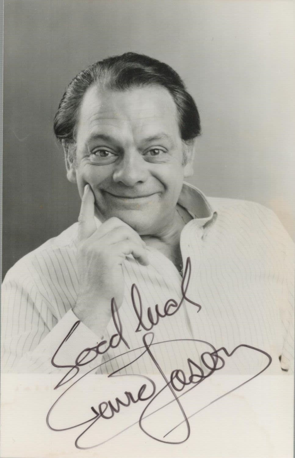 Lot 324: David Jason Signed Black and White Promo Photo...