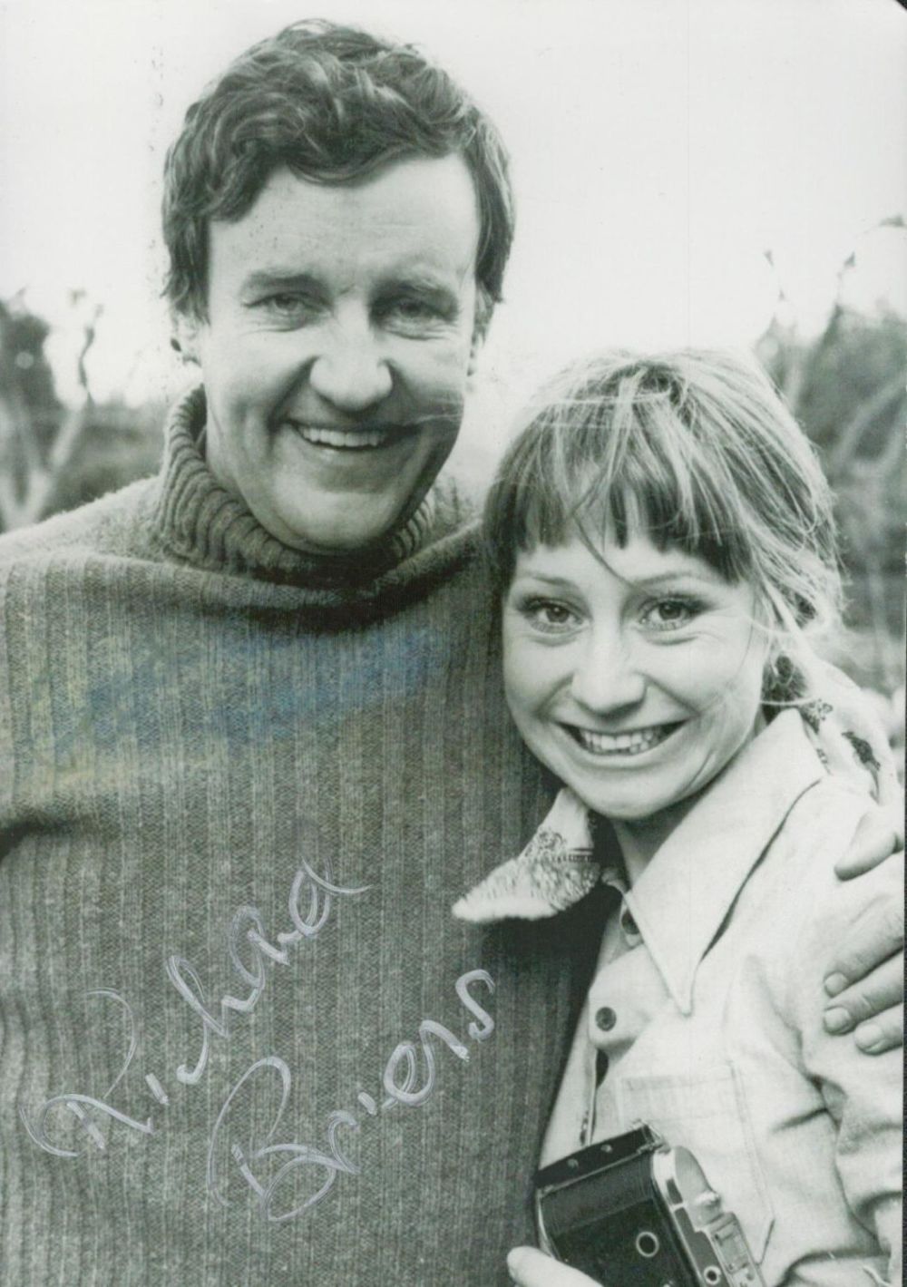 Lot 380: Richard Briers Signed Black and White Photo English...