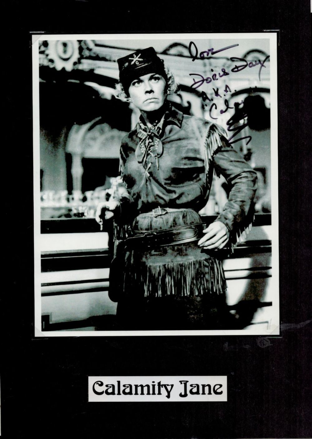 Lot 395: Doris Day Signed Black and White Photo American...