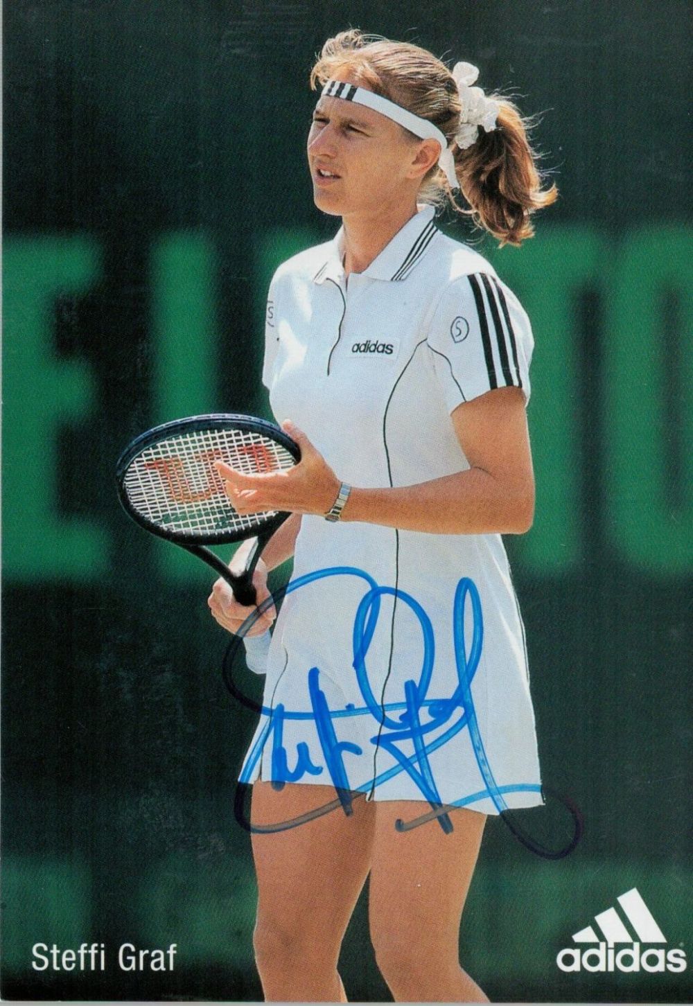 Lot 403: Steffi Graf signed 6x4IN colour photo. Good condition....