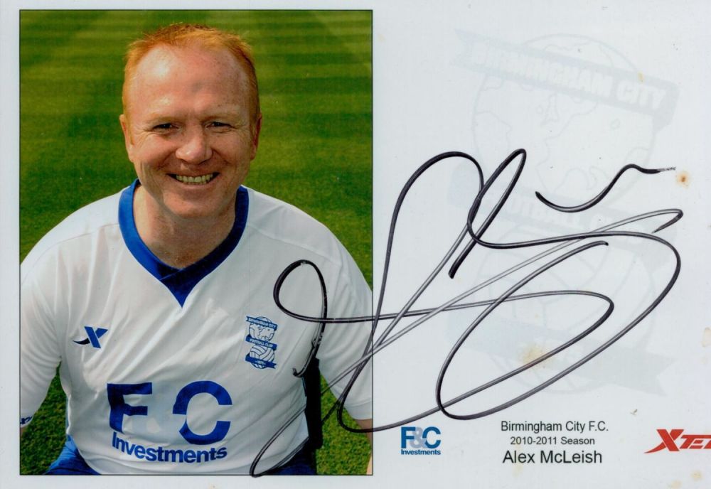 Lot 417: Alex McLeish signed 6x4IN colour photo. McLeish (born...