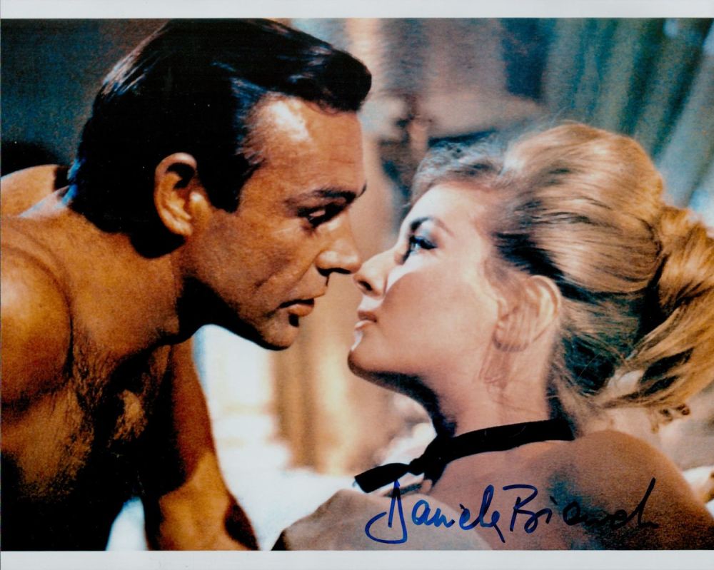 Lot 421: Daniela Bianchi signed 10x8IN colour photo. Good condition....