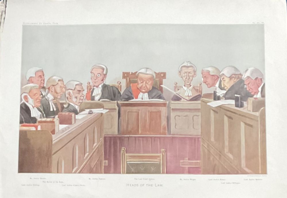 Lot 424: Vanity Fair Print. Title Heads of the Law...