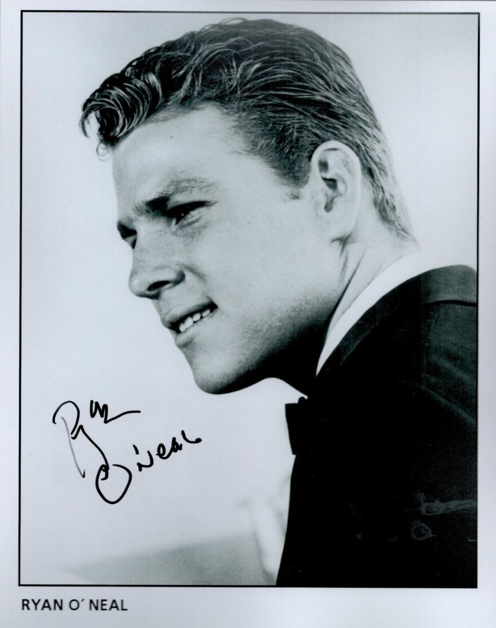 Lot 455: Ryan O'Neal Signed Black and White Photo Approx...